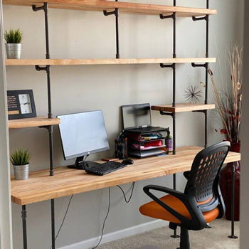 Maple Desk with Shelves