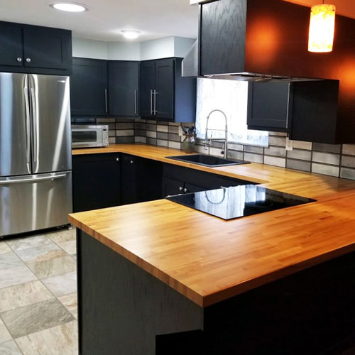 Maple Countertops in Kitchen