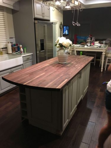 Walnut Kitchen Island